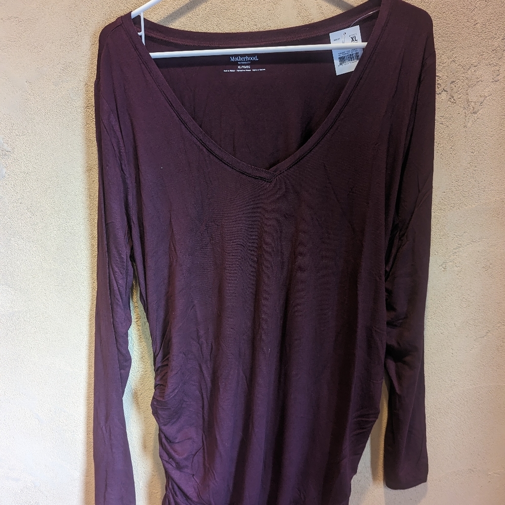 Motherhood Maternity long ruched shirt